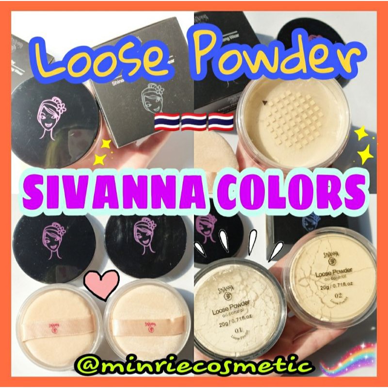 Phấn Phủ Bột Kiềm Dầu Sivanna Loose Powder Shine Control Sheer Long Wear - Thái Lan | BigBuy360 - bigbuy360.vn