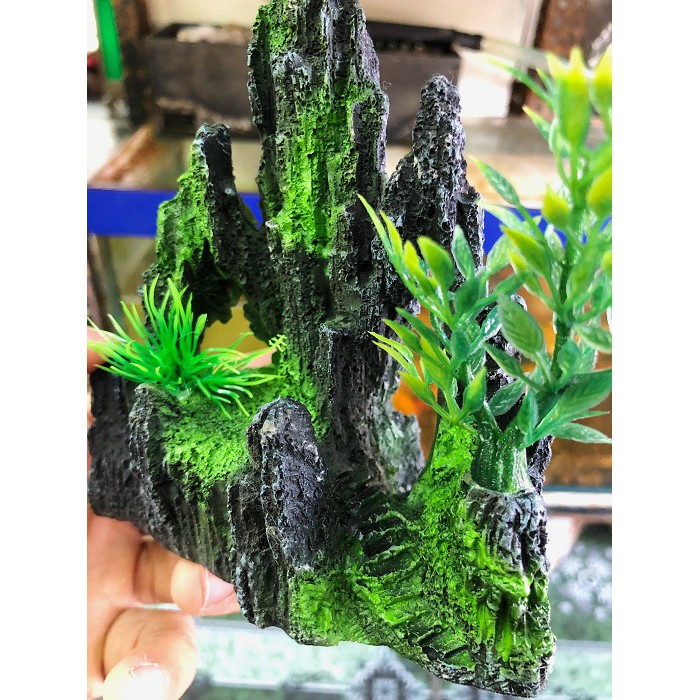 CẢNH NÚI TRANG TRÍ HỒ CÁ NON BỘ 11x7x12cm