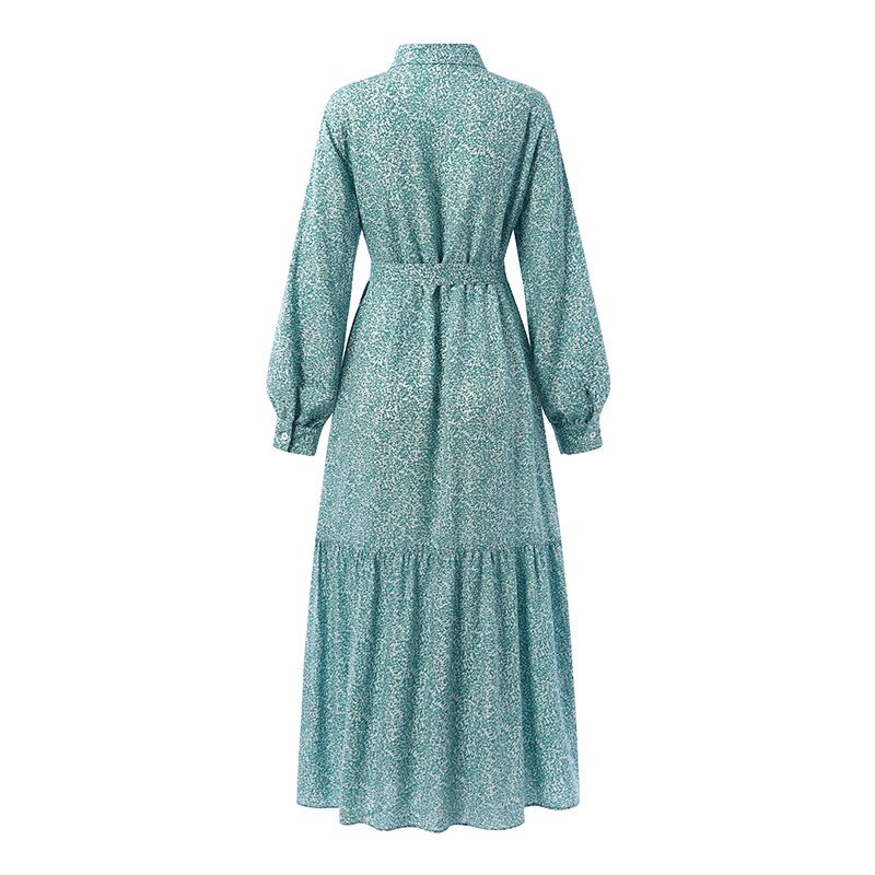 Đầm maxi ZANZEA dài tay in hoa phong cách Hồi giáo thời trang cho nữ