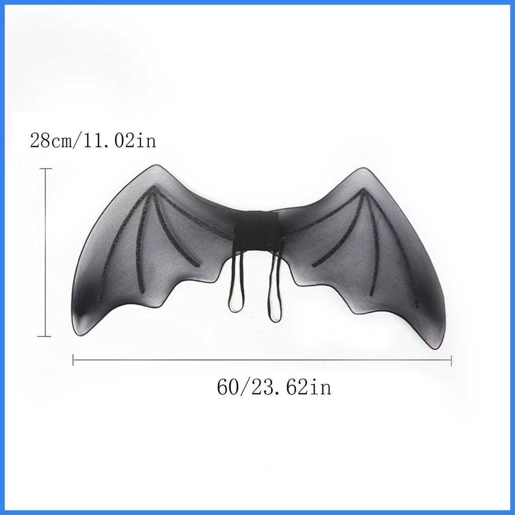 Cánh Dơi Hóa Trang Ác Quỷ Với Dây Đai Đàn Hồi Cố Định Chắc Chắn Hình Cánh Thiên Thần Màu Đen Dễ Mặc Sáng Tạo Cho Nàng Tiên Vừa Vặn