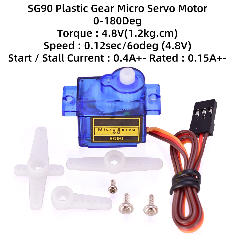 Bộ Động Cơ Servo Mg995 MG996r SG90 9g MG90s Bằng Nhựa Kim Loại Và Nhựa 180 Độ Cho Máy Bay Điều Khiển Từ Xa