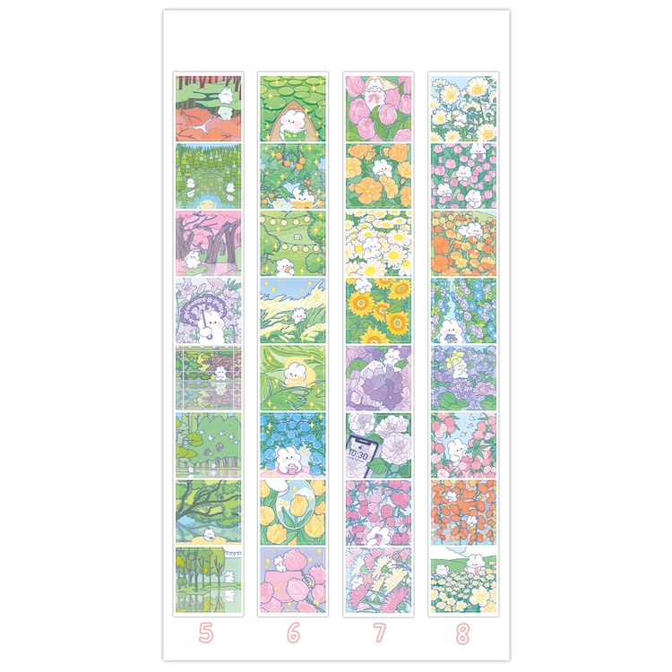 Sticker PET Dạng Miếng Masking Tape Moonlight Butterfly