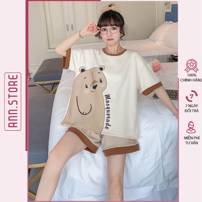 Bộ Pijama Nữ Cộc Tay Họa Tiết 3D 🦋 Set Ngủ Nữ Ngắn Tay Dáng Rộng Nhiều Màu 🦋 - [AN SHOP]