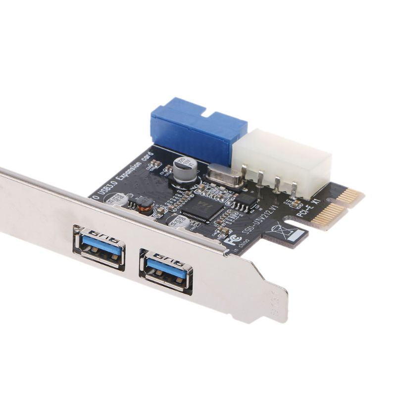 Thẻ Mở Rộng PCIE 2 Cổng USB 3.0 19PIN Kết Nối Phía Trước