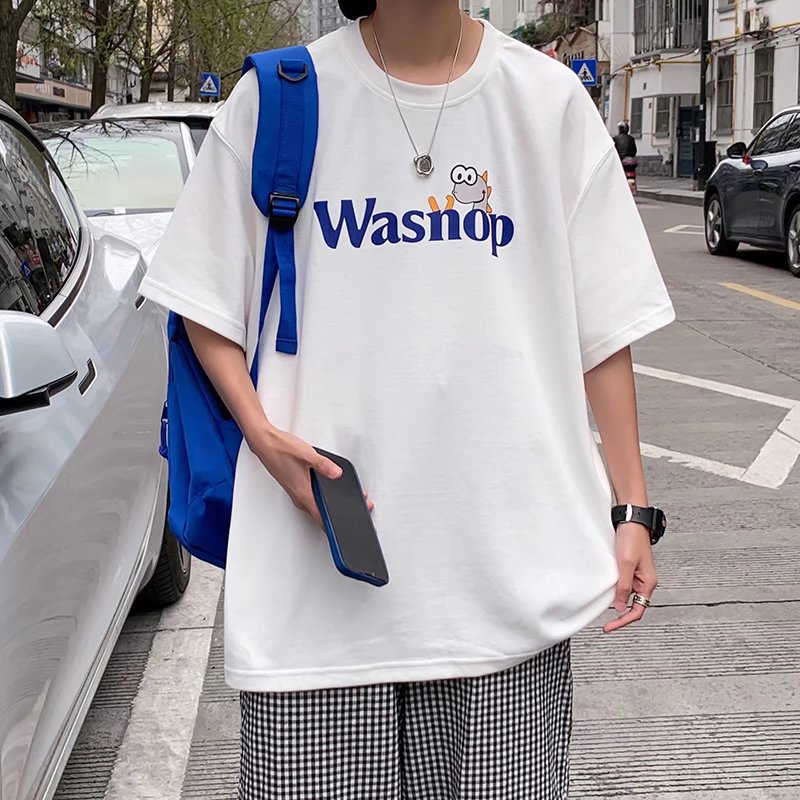 Áo Thun Tay Ngắn Dáng Rộng In Chữ Cỡ Lớn Thoải Mái Thời Trang Mùa Hè Cho Nam Và Nữ Size M-5XL