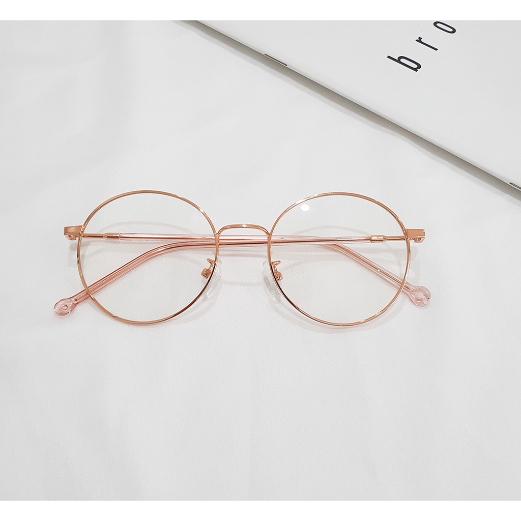 Gọng kính cận nam nữ tròn nhỏ kim loại thanh mảnh ulzzang Lani 2626 - Mắt kính có độ theo yêu cầu