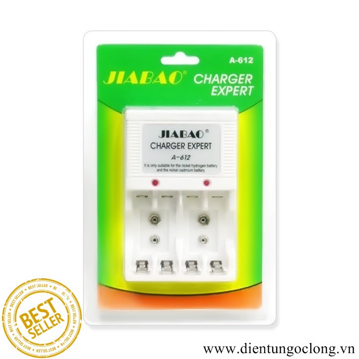 Bộ Sạc Đa Năng Jiabao A612 Cho Pin AA-AAA-9V