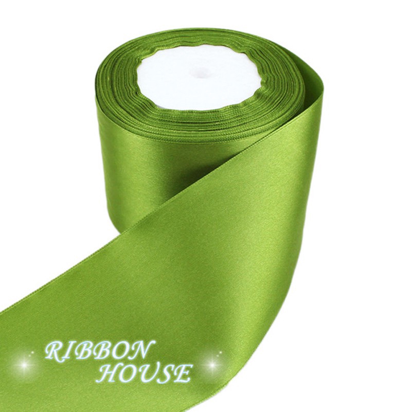 Cuộn Dây Ruy Băng Satin Một Mặt 3 Inch (75mm) Dài 25 Yards / Cuộn Làm Quà Giáng Sinh
