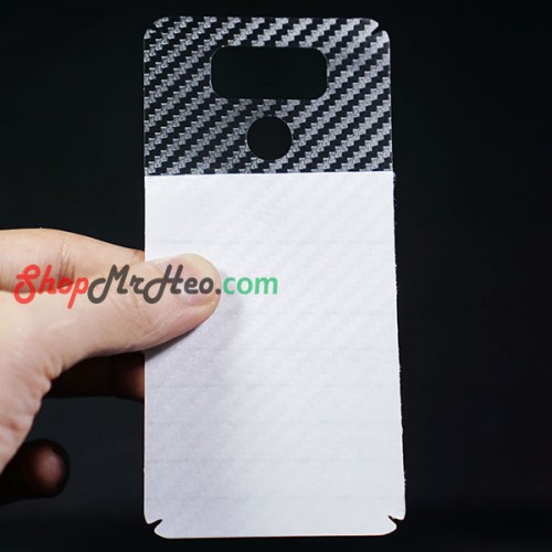 Skin Dán Mặt Lưng Vân 3D LG G6 (Carbon, Hộp, Nhám)