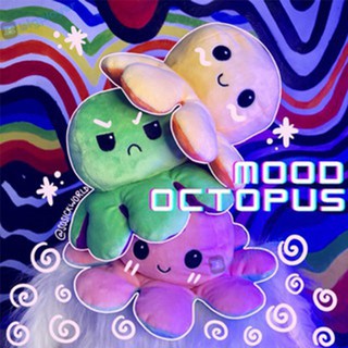 Bạch tuộc nhồi bông hai cảm xúc lộn ngược được dễ thương