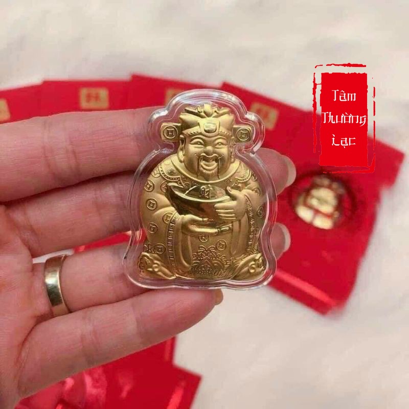 Lì Xì Thần Tài Mạ Vàng Mang Tới May Mắn Tài Lộc