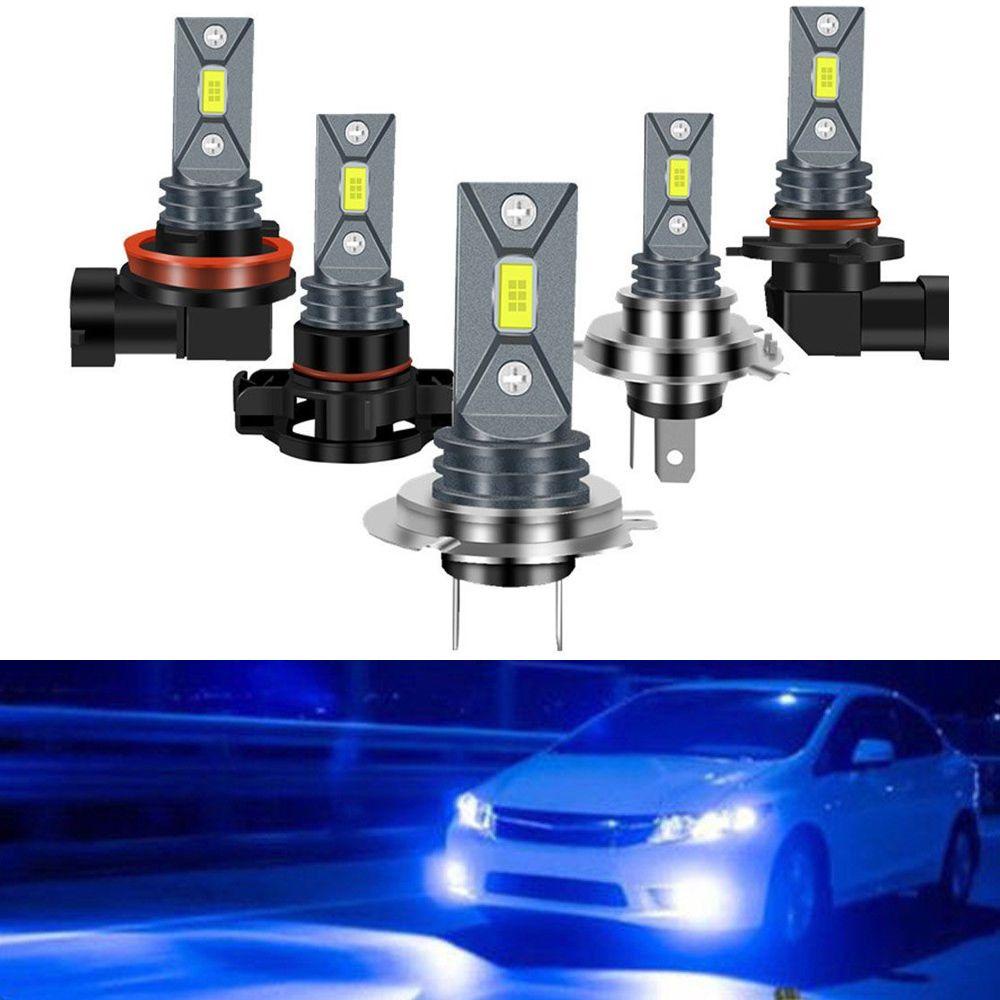 BTLIMER Bộ 2 Bóng Đèn Pha Sương Mù Siêu Sáng 80W 2525 COB H8 H7 H11 H4 9005 9006 DRL Cho Xe Hơi