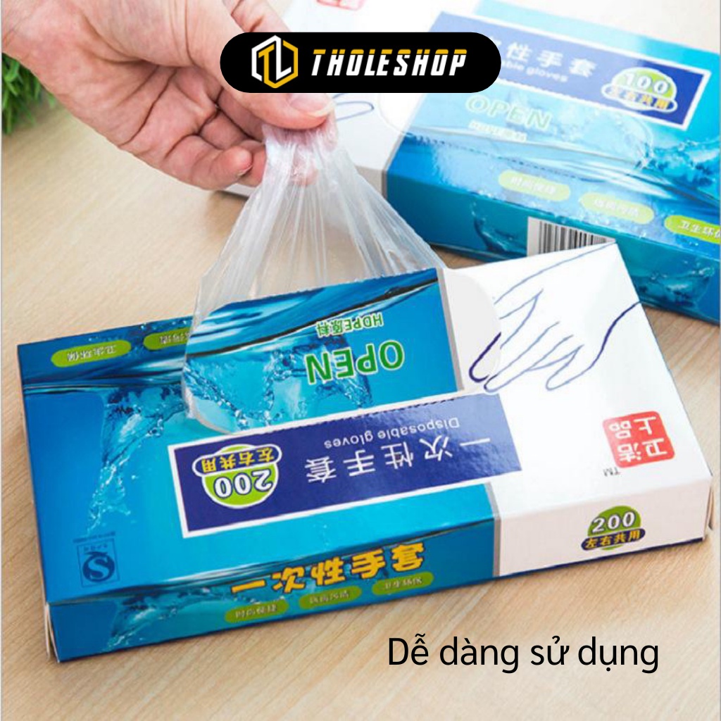 Bao Tay Nilong - Hộp 200 Bao Tay Dày Dặn Dùng 1 Lần Làm Bếp Nấu Ăn, Nhuộm Tóc 7794