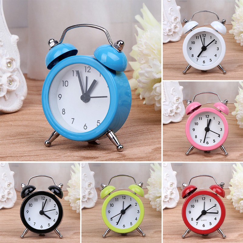 Đồng Hồ Báo Thức Để Bàn Hình Tròn Mini Dễ Thương
