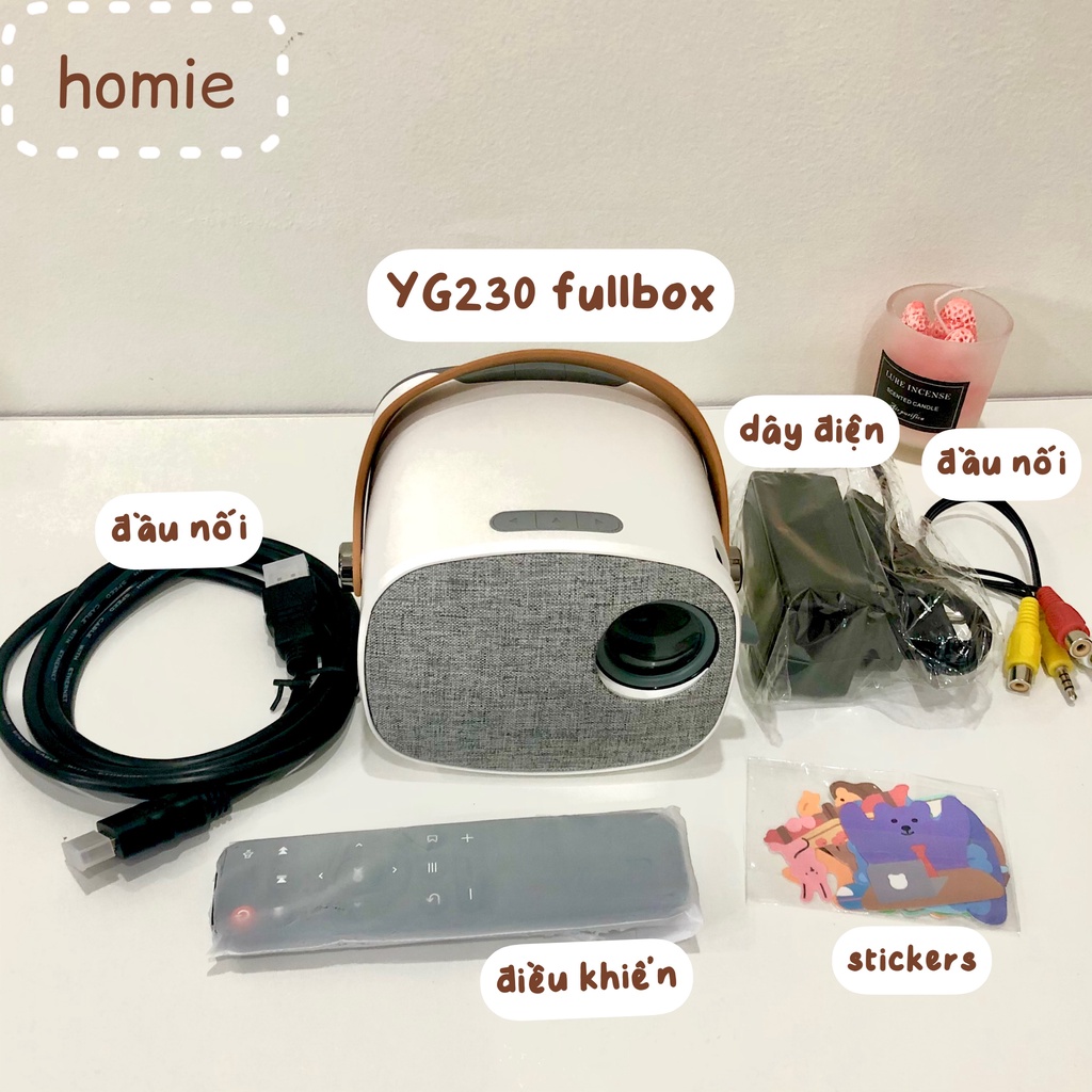 BẢN NEW 2022 - Máy Chiếu YG230 Mini Hỗ Trợ Kết Nối Không Dây - BẢO HÀNH 1 ĐỔI 1 12 THÁNG