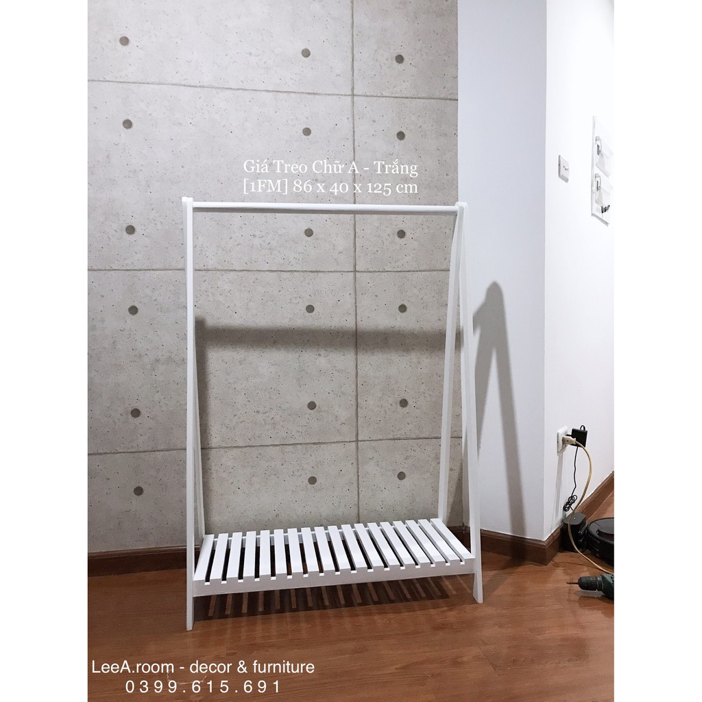 Giá Treo Chữ A Bằng Gỗ - Sơn Trắng Cao Cấp - Size 1FM | BigBuy360 - bigbuy360.vn