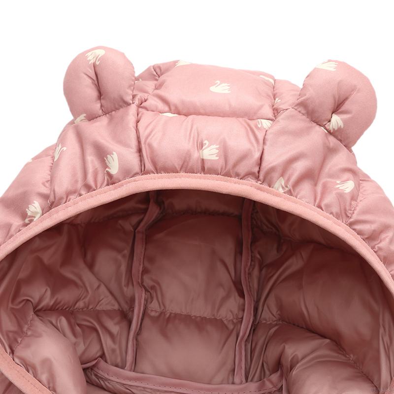 Áo khoác có mũ trùm đầu dài tay in hoa giữ ấm mùa đông dành cho bé trai/bé gái