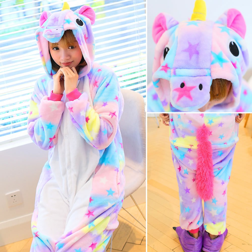 Đồ Ngủ Thú Bộ Đồ Ngủ Unicorn Quần áo Liền Thân Kỳ Lân Sao Cho Nam Và Nữ Chất Mềm Mịn - Hipsstore