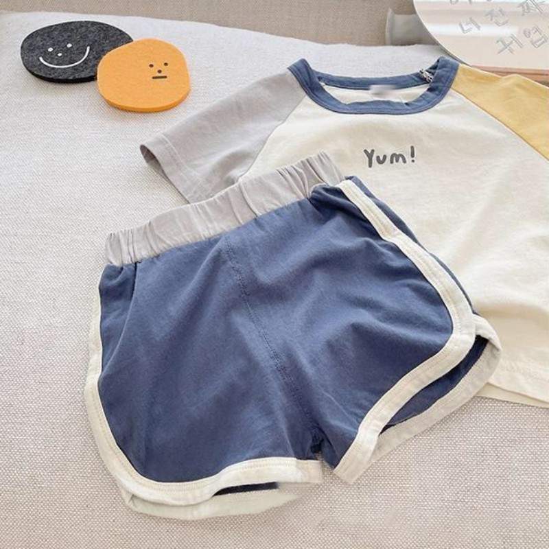 Bộ đồ thể thao tay ngắn phong cách năng động thời trang mùa hè cho trẻ em