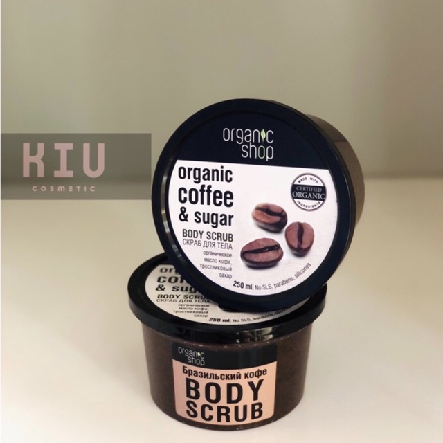 Tẩy Tế Bào Chết Body Organic Shop Coffee Sugar Body Scrub 250ml