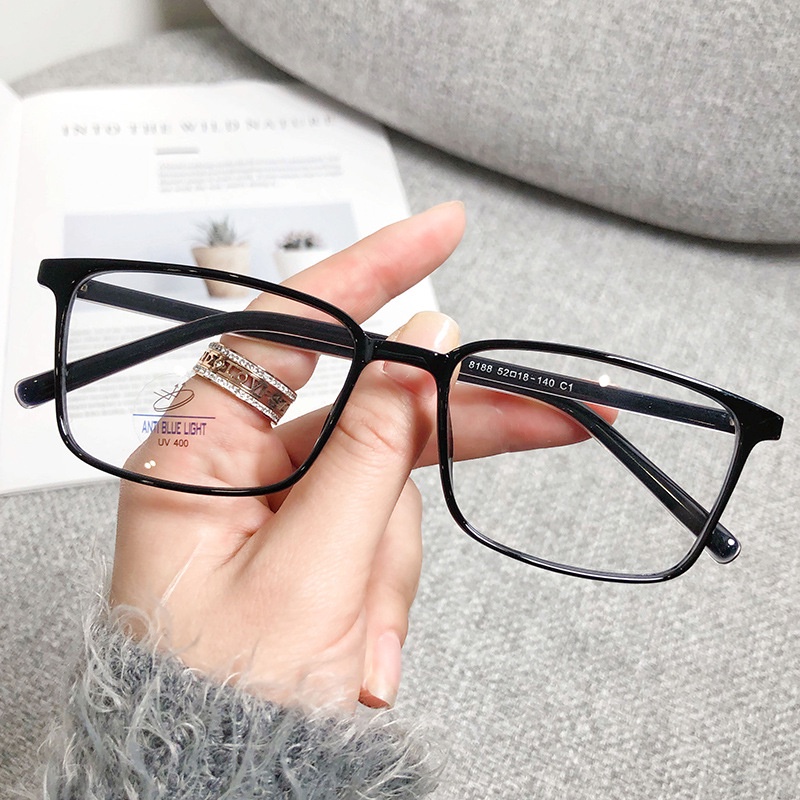 Mắt kính giả cận VIENDO gọng vuông tròng đổi màu chống ánh sáng xanh/ tia UV màu sắc thời trang cho nam nữ