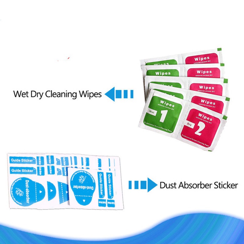 Set 5 khăn ướt và khô dùng để lau màn hình điện thoại/ kính cường lực/ màn hình LCD tiện lợi