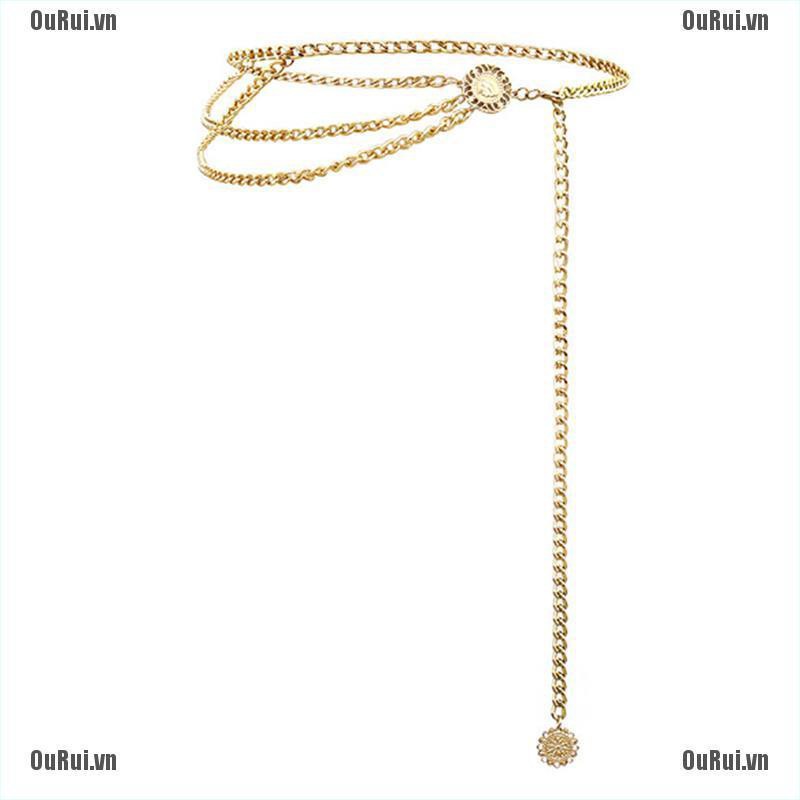 Thắt Lưng Kim Loại Phong Cách Retro Cá Tính Cho Nữ