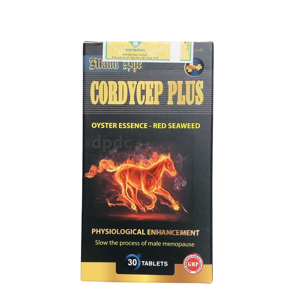 Mãnh lực Cordycep Plus tăng cường sinh lý nam, bổ thận tráng dương - 30 viên