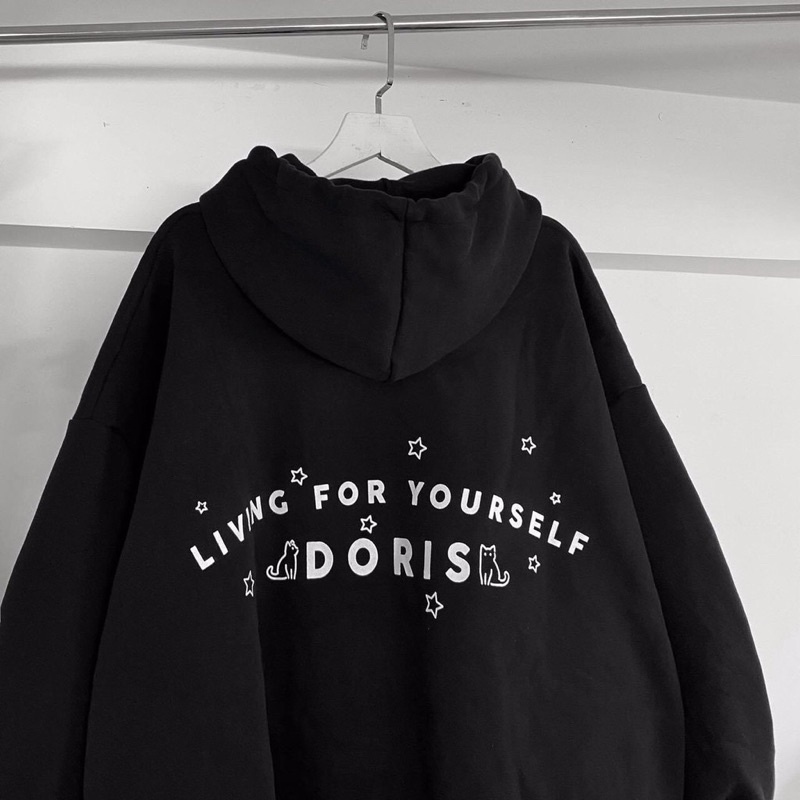 [ ẢNH THẬT ] ÁO KHOÁC NỈ MÈO DORIS ĐEN FORM RỘNG UNISEX (ẢNH THẬT Ở CUỐI) | BigBuy360 - bigbuy360.vn