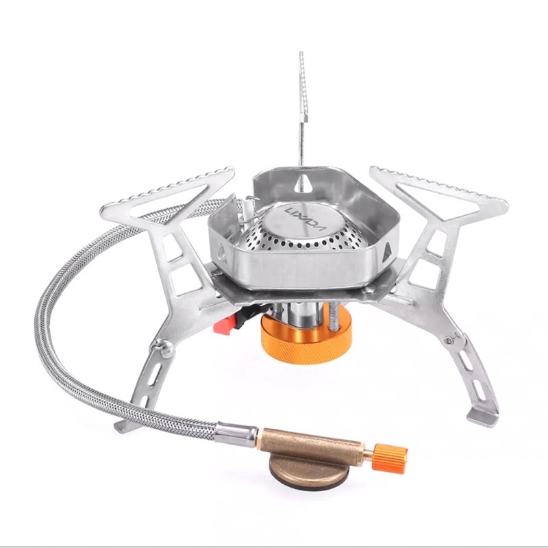 Bếp ga dã ngoại bỏ túi LIXADA chính hãng tích hợp đánh lửa Piezo + chắn gió