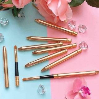 Lố 12 cây cọ đánh son môi có nắp đậy vàng