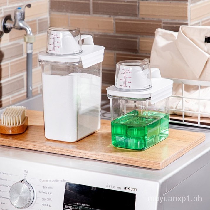 Hộp Đựng Bột Giặt Bằng Nhựa Cỡ Lớn Có Nắp Đậy Tiện Dụng