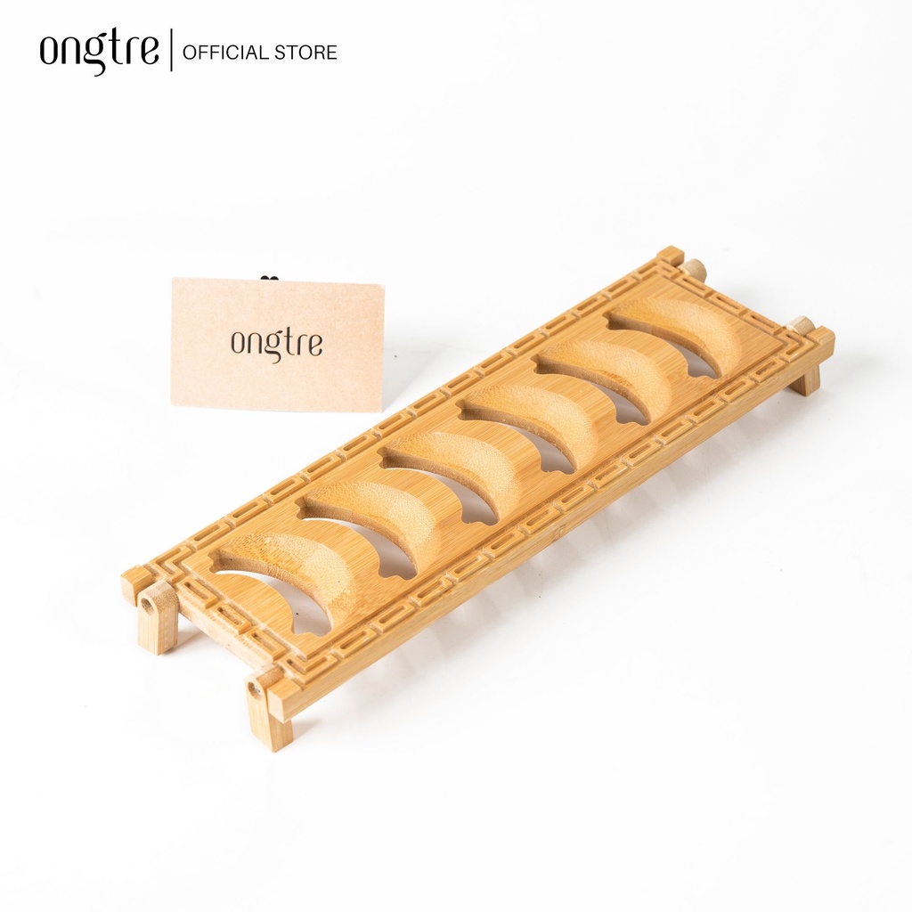 Đế gác ly (chén) chè ONGTRE bằng tre cao cấp dành cho trà đạo