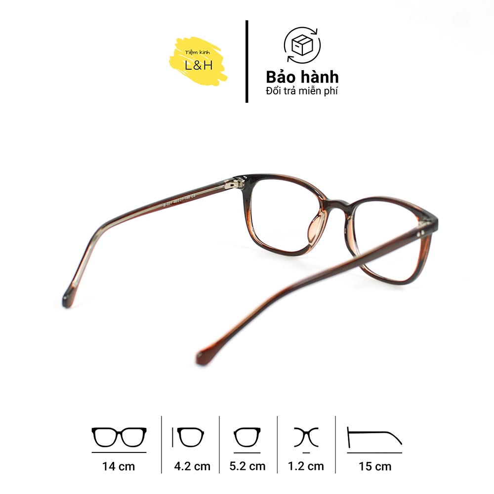 Kính Gọng Cận B031 Nam Nữ - Kính Chống Ánh Sáng Xanh Bảo Vệ Mắt