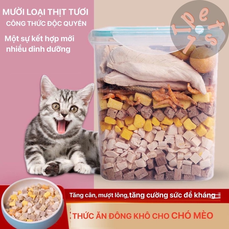 Thịt sấy khô cho chó mèo - KHÔNG độn túi hút ẩm