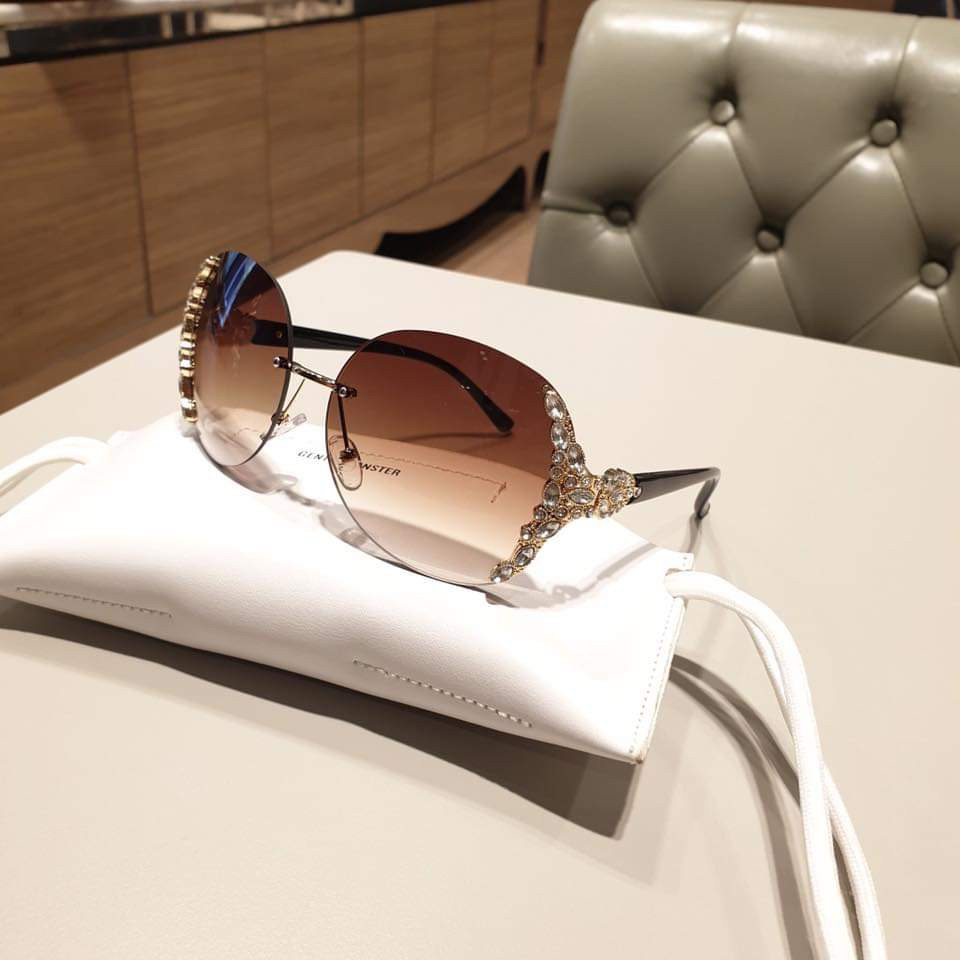 [Tặng Hộp] Kính râm nữ kính thời trang không viền cao cấp sang chảnh chống tia UV 400 siêu đỉnh - ỐC 171