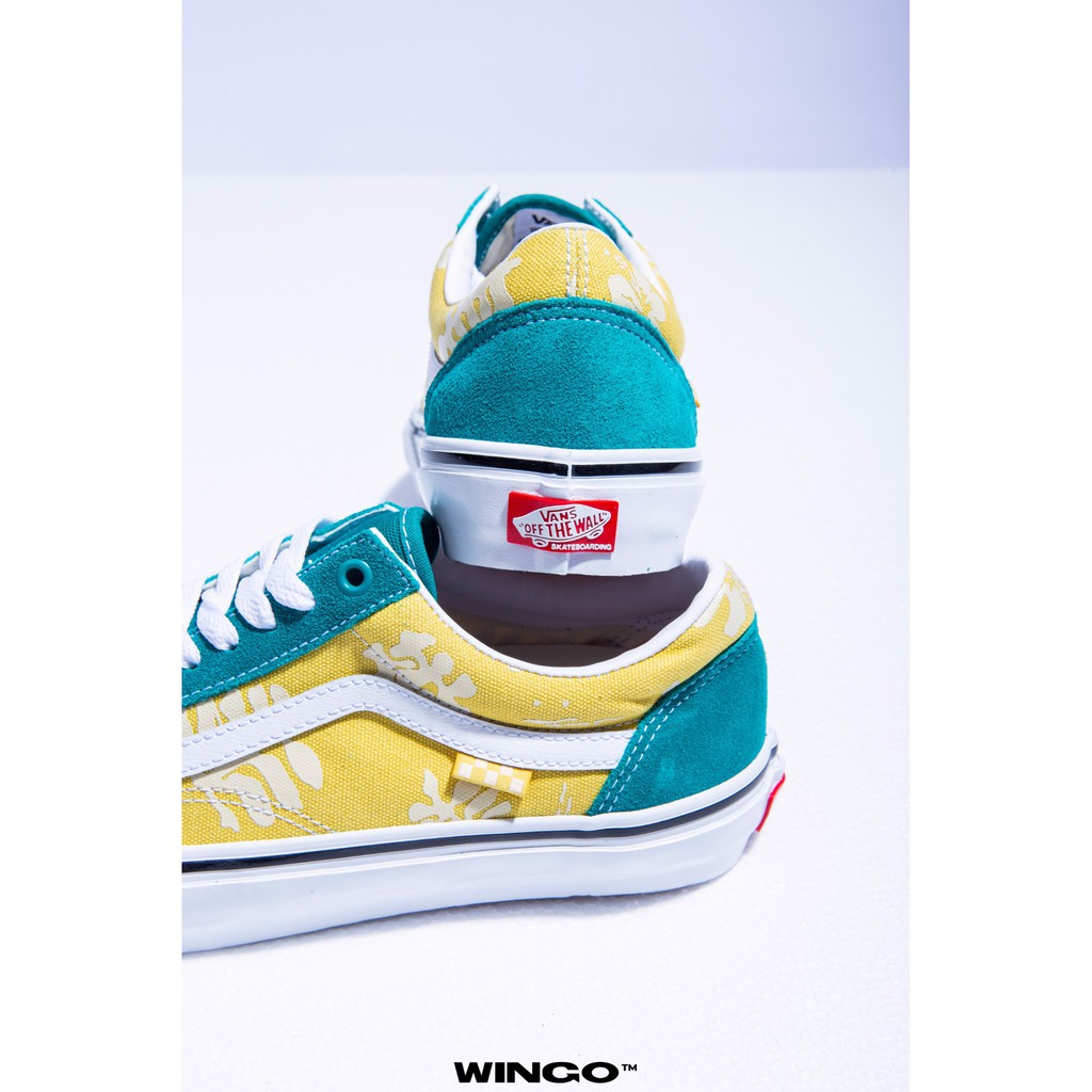 Giày Vans Chính Hãng Old Skool Floral Green/Yellow