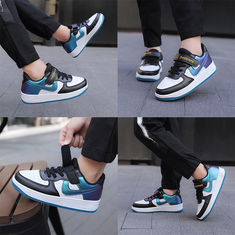 Giày Thể Thao Bằng Da Chống Nước 3 Màu Thời Trang 2022 Dành Cho Trẻ Em