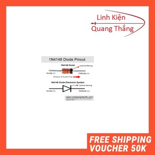 combo 10 DIODE 1N4148 (Combo 10 chiếc) diot 1n4148