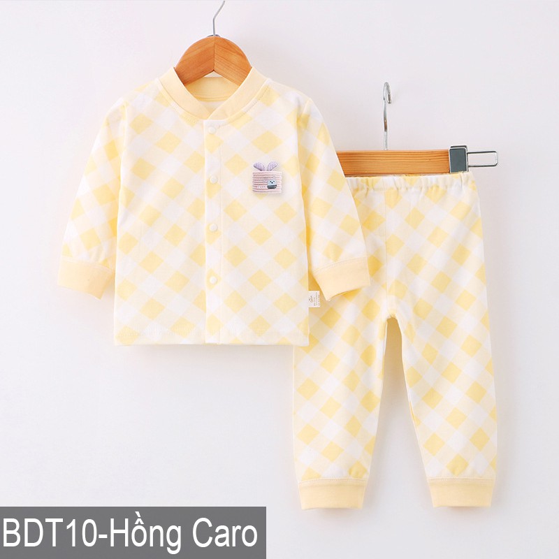 Bộ quần áo cotton dài tay thu đông cho bé trai bé gái Hàng Quảng Châu xuất Nhật BDT10