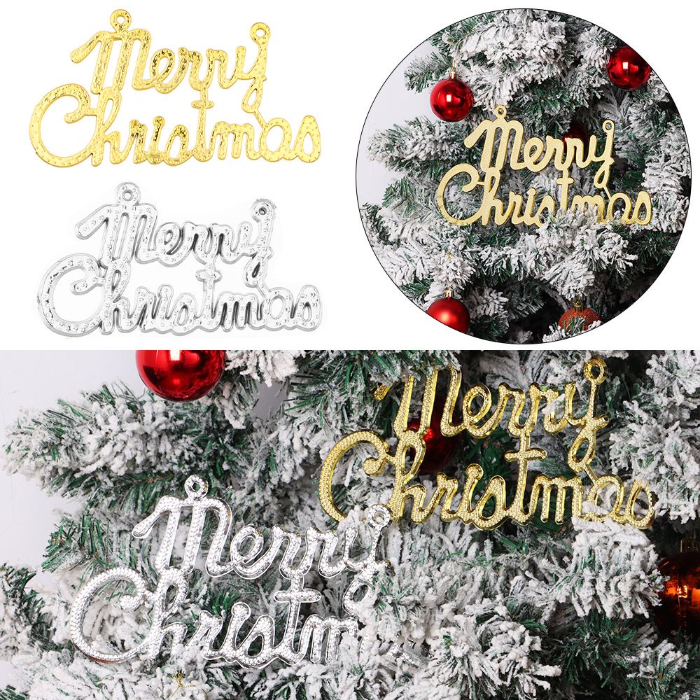 Phụ Kiện Treo Trang Trí Cây Thông Giáng Sinh Hình Chữ Merry Christmas Nhiều Màu Sắc Diy