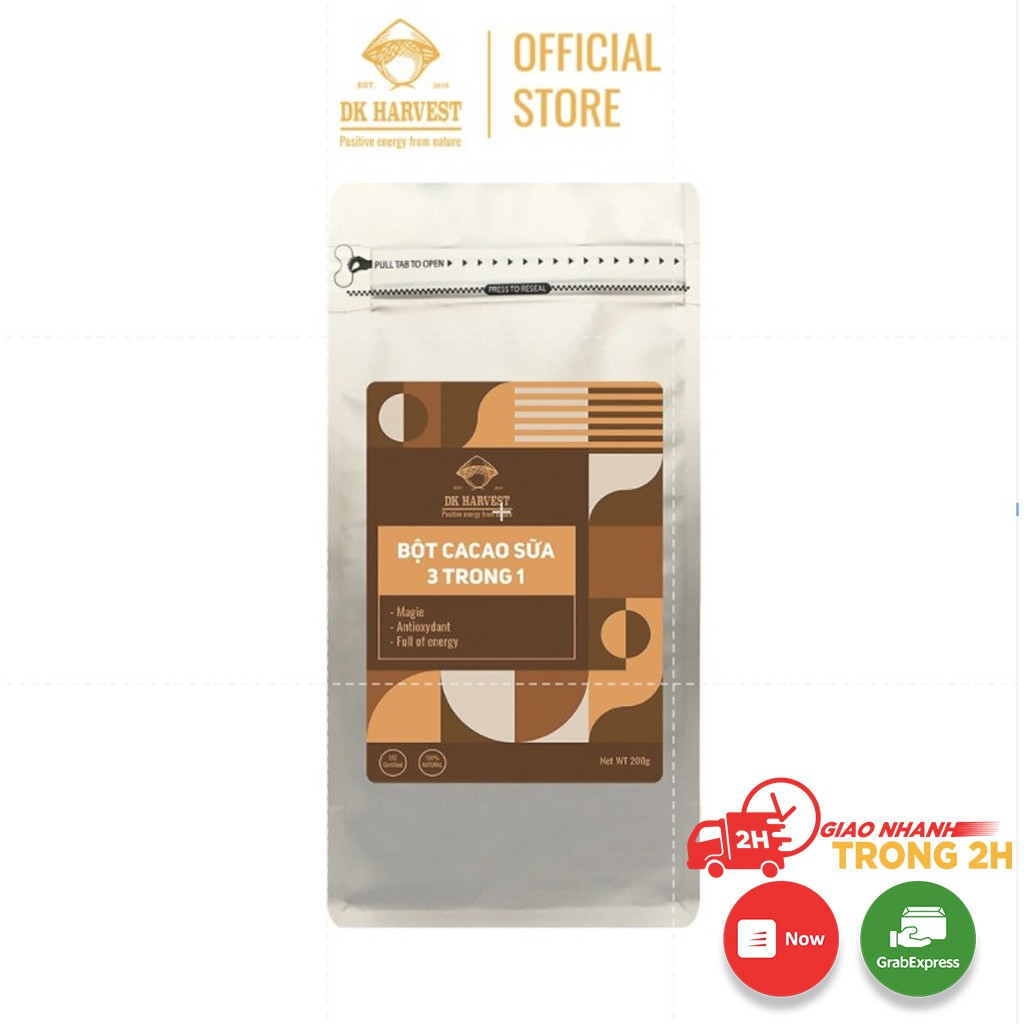 Cacao Sữa Hoà Tan Uống Liền DK Harvest - 50g - Tiện dụng, thơm ngon và bổ dưỡng