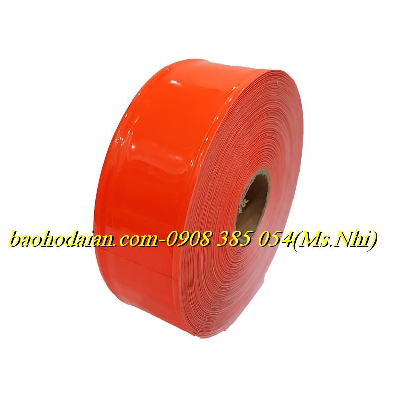 Cuộn phản quang nhựa họa tiết trơn 5cm x 50m may kèm quần áo- Hình thật