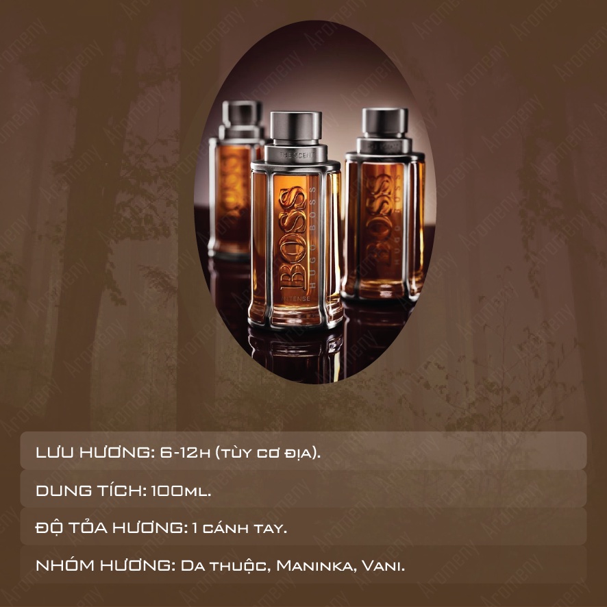 Nước hoa nam Boss The Scent EDT 100ml – Tinh dầu nước hoa nam tính, lịch lãm, phong trần hương thơm – Aromeny.Parfume