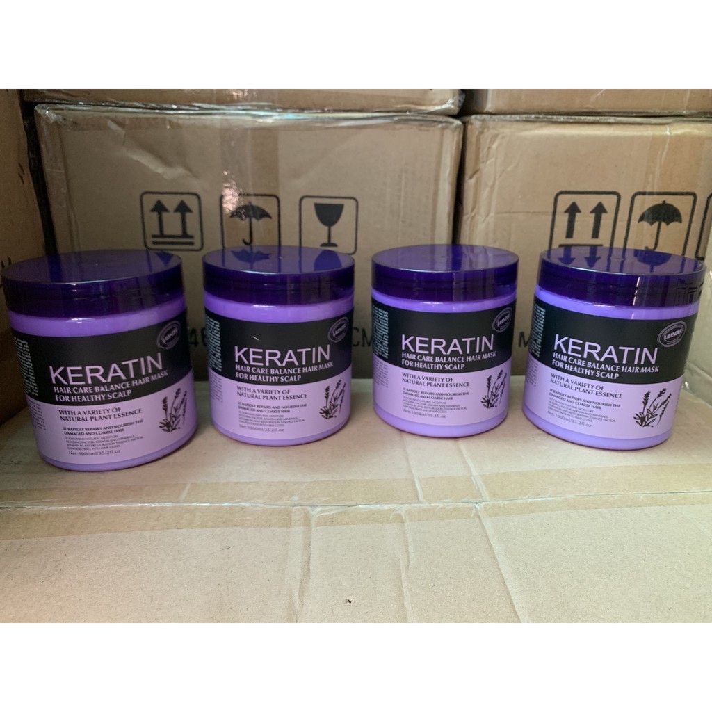 Kem ủ tóc KERATIN COLLAGEN 1000ML LAVENDER BRAZIL NUT