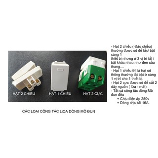CÔNG TẮC 2 CHIỀU LiOA -  MÔ ĐUN.