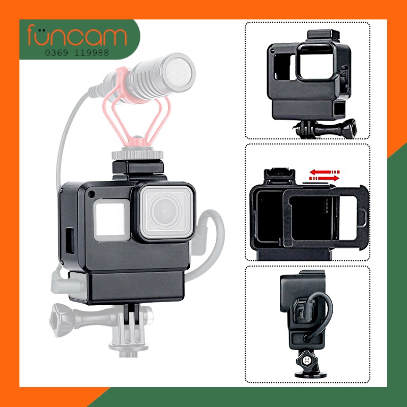 KHUNG VLOG DÙNG CHO GOPRO 5 - 6 - 7 - 8 - 9 - 10 - 11 - 12