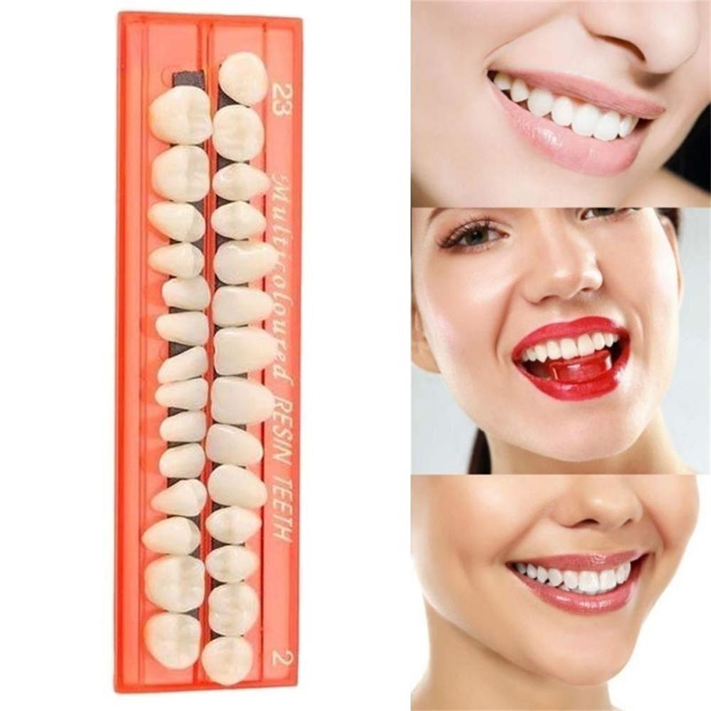 Bộ 28 Răng Giả Bằng Nhựa Resin Tổng Hợp Chăm Sóc Răng Miệng