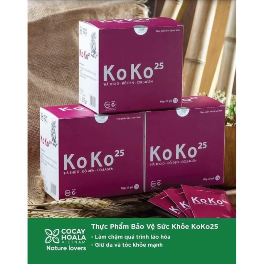 Cao khô Hà thủ ô Collagen KoKo25 KoKo 25- làm chậm quá trình bạc tóc sớm, lão hóa