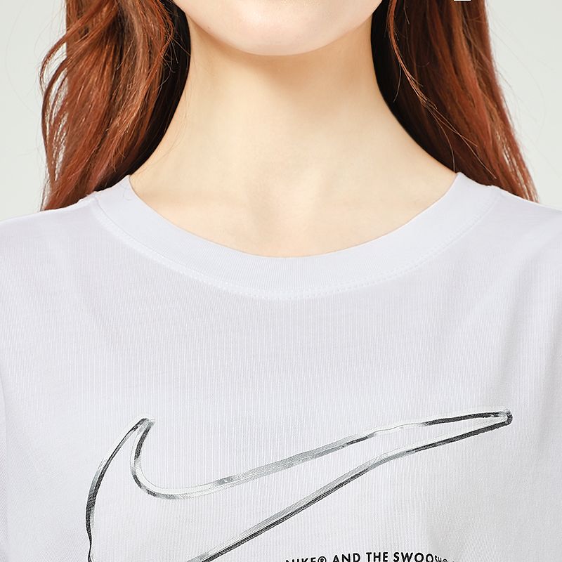 Áo Thun Nike Cổ Tròn Ngắn Tay Thời Trang Mùa Xuân 2021 Cho Nữ Db9812-100